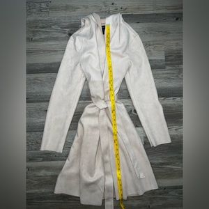 Dusty pink suede trench coat